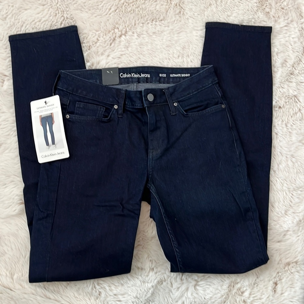Calvin Klein Dark Blue Jeans NWT size 8